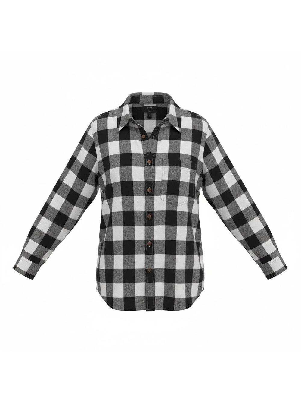 J.Crew Boys 6 Black White Buffalo Plaid Flannel Button Down Shirt Long Sleeve